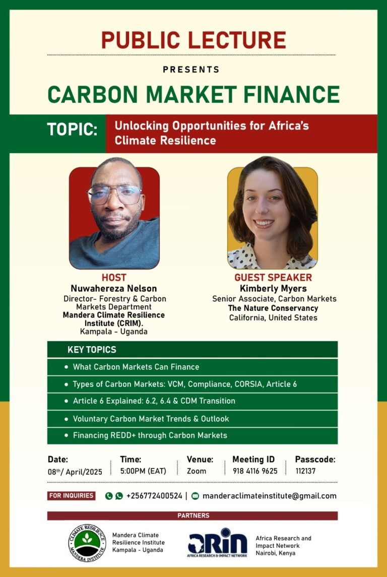 Public Lecture- Carbon market Finance